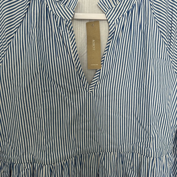 J. Crew Tiered Blue and White Striped Dress NWT - Picture 5 of 7